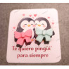 Tarjeta Pingüinos con Wax Melts Lazo – Regalo Romántico | Stinella