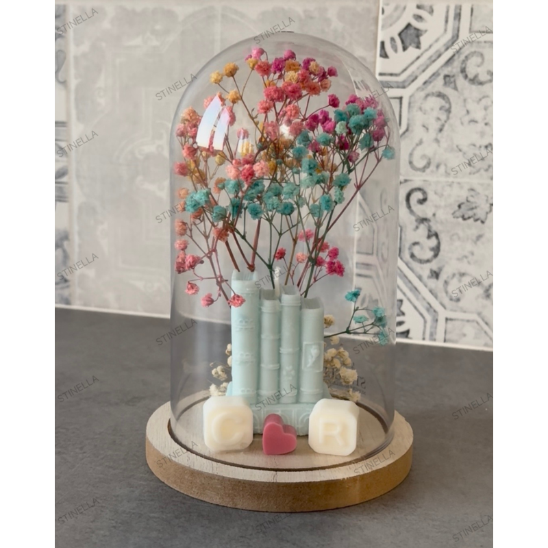 Cúpula Decorativa Libros Florales Artesanal | Regalo Original – Stinella