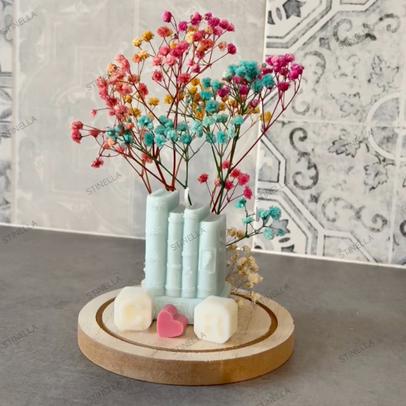 Cúpula Decorativa Libros Florales Artesanal | Regalo Original – Stinella