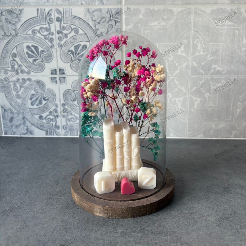 Cúpula Decorativa Libros Florales Artesanal | Regalo Original – Stinella