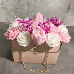 Bolso Decorativo con Flores Artesanales | Centro Floral – Stinella