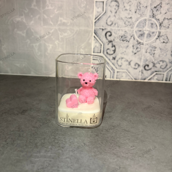 Tarro con Oso para Bautizo en Cera de Soja | Detalle Invitados – Stinella