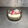 Bombonera de Cristal con Rosa | Vela Romántica Artesanal – Stinella