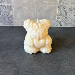 Vela Oso Floral con Corazón | Regalo Romántico – Stinella