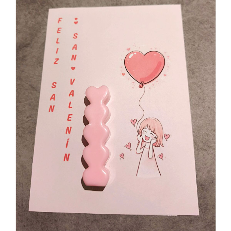 Tarjeta San Valentín con Wax Melts Corazones – Stinella