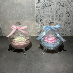 Bombonera Patitas con Rosa